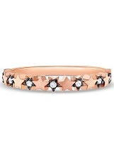 nice sterling silver rose gold flashed star band ring for teens